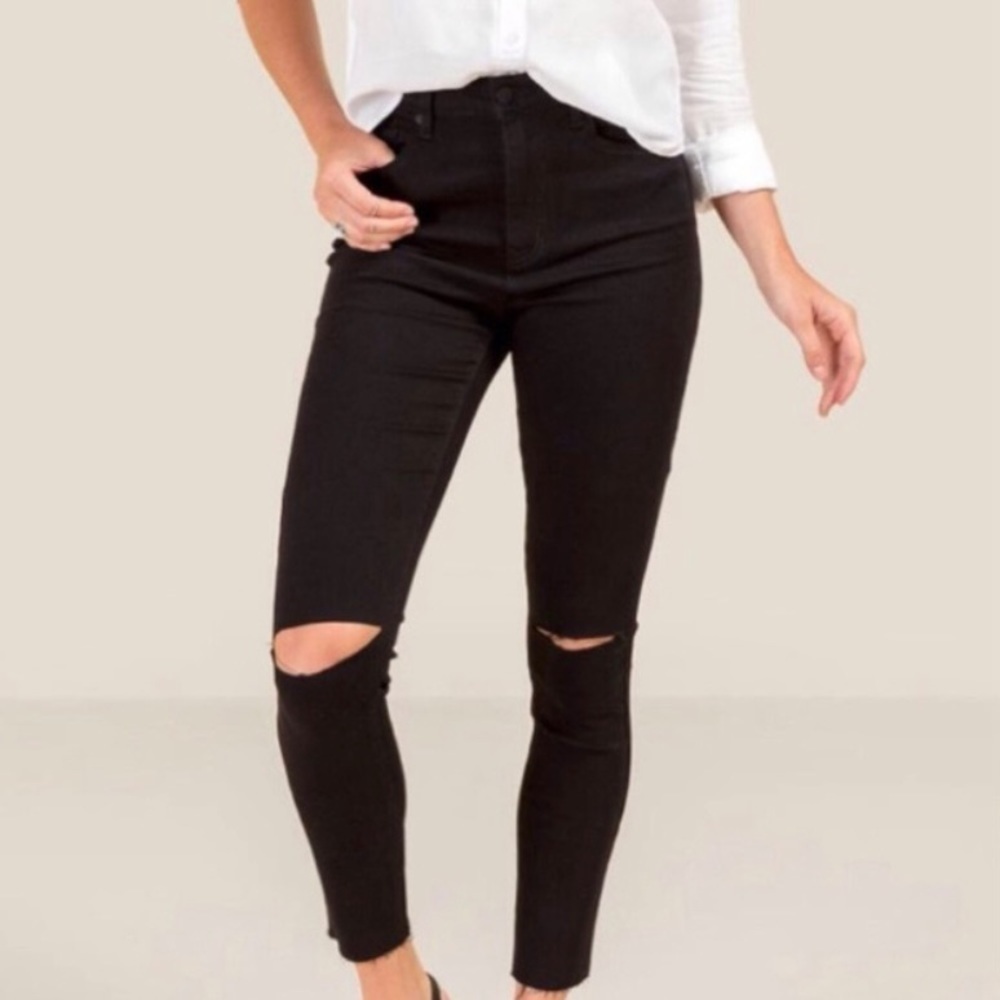 Francescas Black Ripped Knee Skinny Jeans